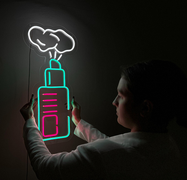 Неоновая вывеска "Электронка VAPE"