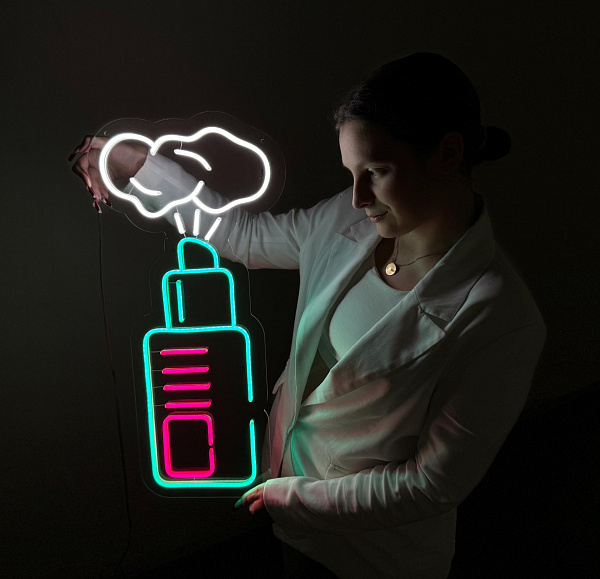Неоновая вывеска "Электронка VAPE"