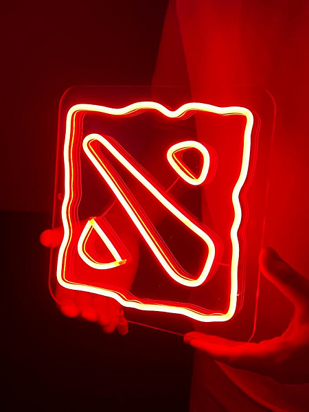 Неоновая вывеска "Dota"