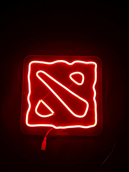 Неоновая вывеска "Dota"