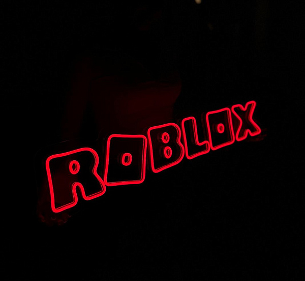 Неоновая вывеска "Roblox лого"